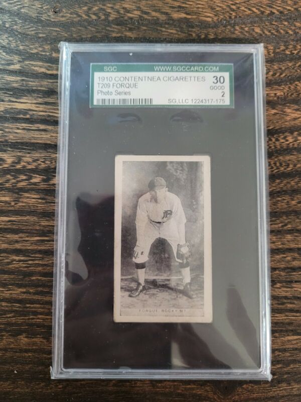 1910 T209 FORQUE CONTNEA CIGARETTES RARE SGC 2 RARE INVEST