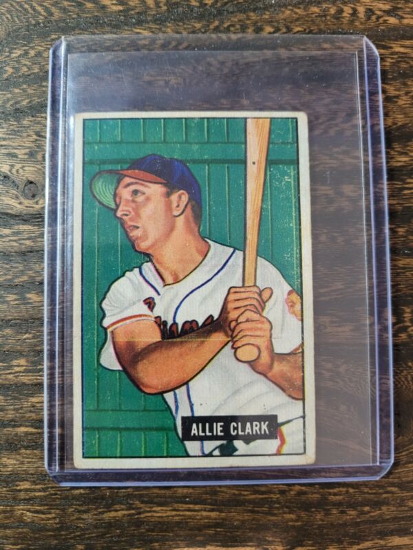 1951 BOWMAN ALLIE CLARK 29 BASEBALL CLEVELAND INDIANS