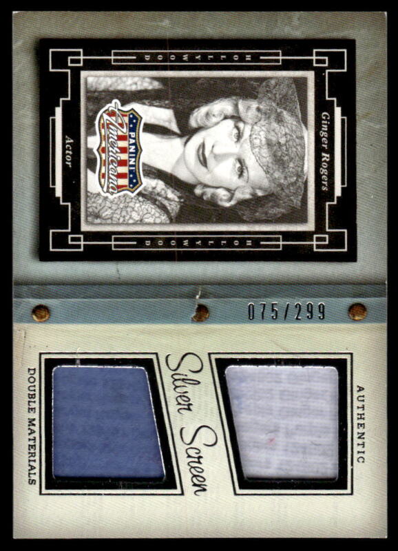 2015 PANINI AMERICANA GINGER ROGERS SD-GRO SILVER SCREEN DOUBLE MATERIALS 75/299