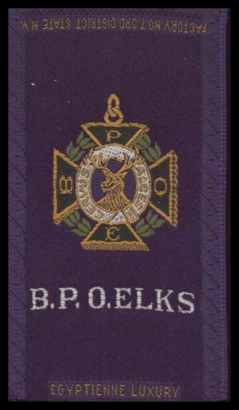 1910 S17 B.P.O. ELKS NNO EXMT SILKS ATC MEDALS