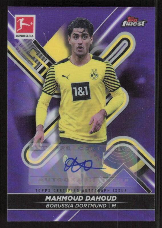 2021 TOPPS FINEST MAHMOUD DAHOUD 46 AUTO PURPLE REF 80/99 BORUSSIA DORTMUND