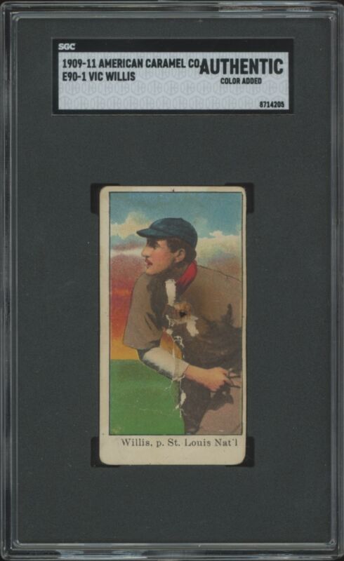 1909 E90-1 VIC WILLIS NNO POOR AMERICAN CARAMEL SGC A ST. LOUIS CARDINALS
