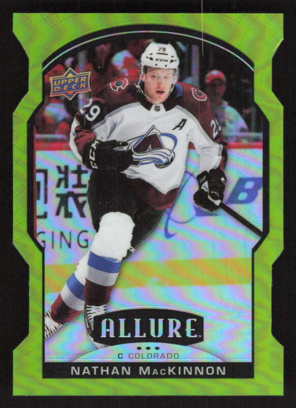 2020 UPPER DECK ALLURE NATHAN MACKINNON 23 GREEN QUARTZ 39/99 COLORADO AVALANCHE