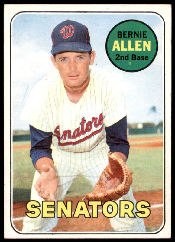1969 TOPPS BERNIE ALLEN 27 EXMT BASEBALL WASHINGTON SENATORS