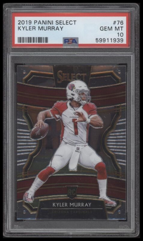 2019 PANINI SELECT KYLER MURRAY 76 GEM MINT RC PSA 10 FOOTBALL ARIZONA CARDINALS