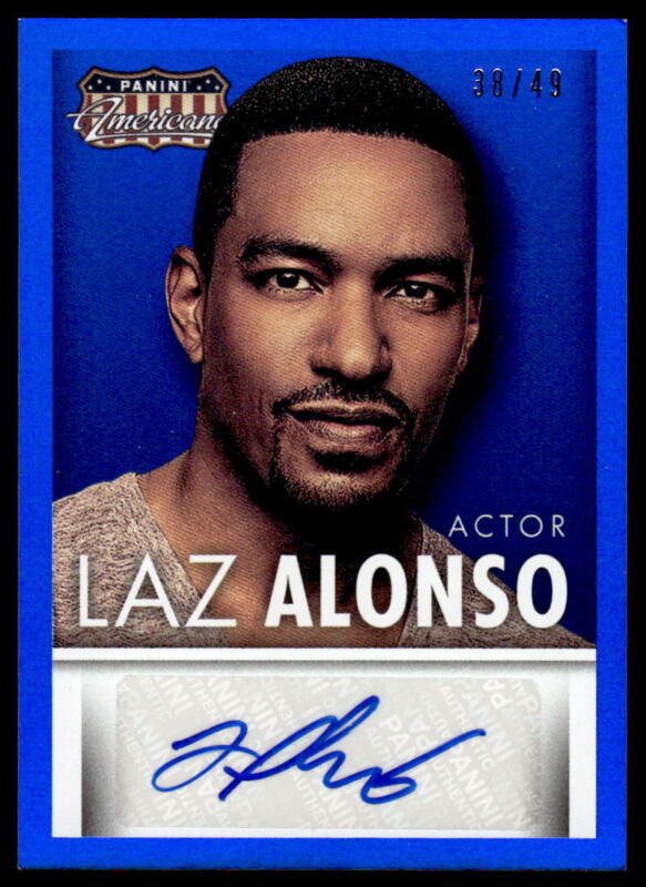 2015 PANINI AMERICANA LAZ ALONSO S-LAZ AUTOGRAPH BLUE 38/49 ACTOR FAST FURIOUS