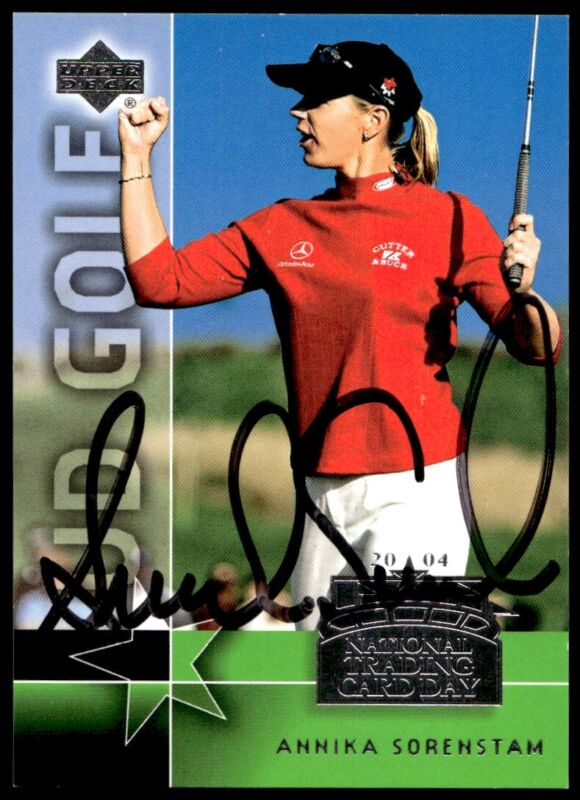 2004 UD GOLF ANNIKA SORENSTAM UD-1 MT NATIONAL TRADING CARD DAY AUTO GOLF SWEDEN