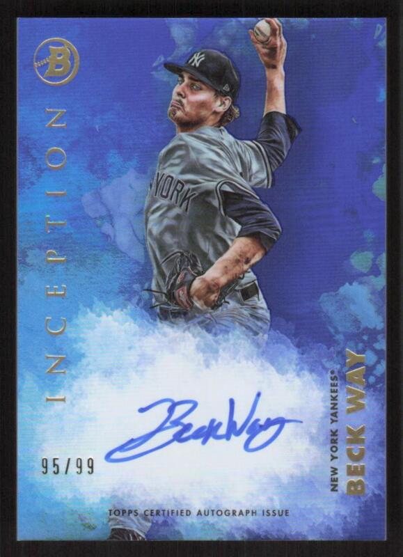 2021 BOWMAN INCEPTION BECK WAY PA-BW MINT AUTOGRAPHS BLUE FOIL 95/99 YANKEES