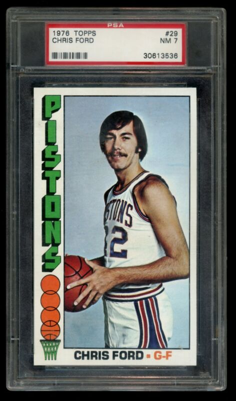 1976 TOPPS CHRIS FORD 29 NRMT PSA 7 BASKETBALL DETROIT PISTONS