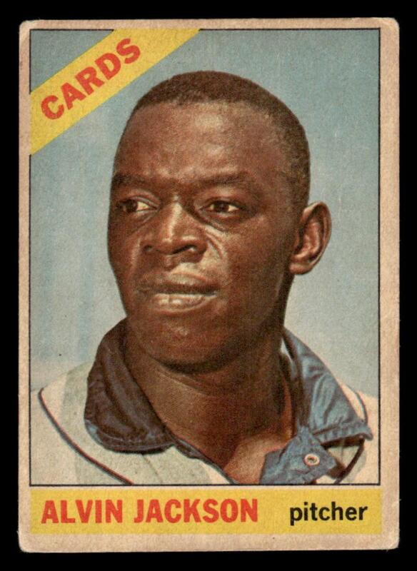 1966 TOPPS VENEZUELAN ALVIN JACKSON 206 GOOD BASEBALL ST. LOUIS CARDINALS