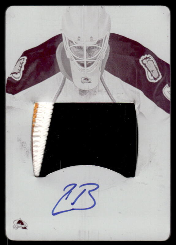 2013 NATIONAL TREASURES RETO BERRA 203 RC NHL SHIELD RC RPA PLATE 1/1 AVALANCHE