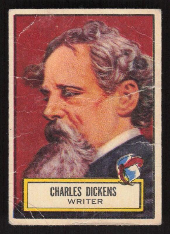 1952 TOPPS LOOK 'N SEE CHARLES DICKENS 125 POOR WRITER