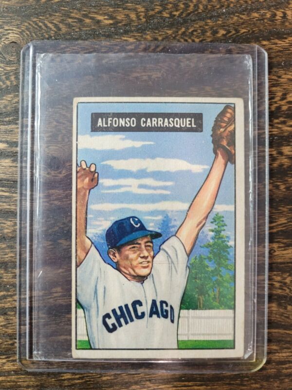 1951 BOWMAN ALFONSO CARRASQUEL 60 RC ROOKIE BASEBALL CHICAGO WHITE SOX