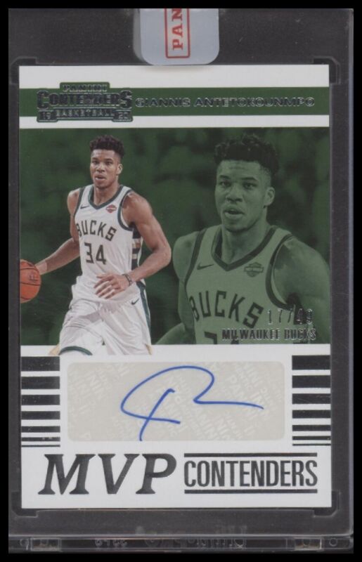 2019 PANINI CONTENDERS GIANNIS ANTETOKOUNMPO MVP-GAN MVP AUTOGRAPH 17/49 BUCKS