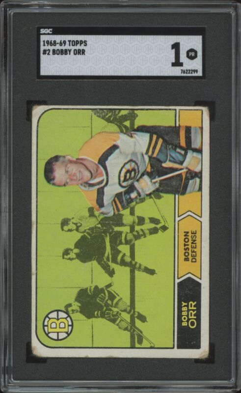 1968 TOPPS BOBBY ORR 2 POOR HOF SGC 1 HOCKEY BOSTON BRUINS