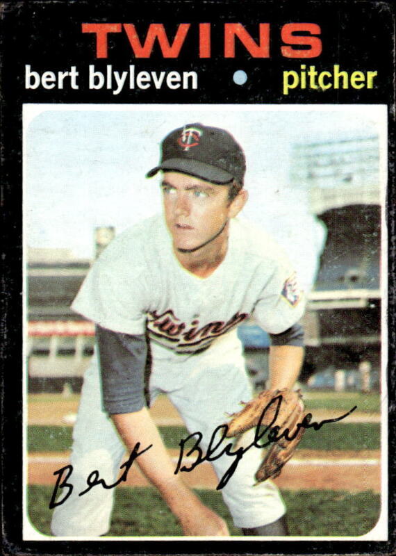 1971 TOPPS BERT BLYLEVEN 26 VG HOF RC BASEBALL MINNESOTA TWINS