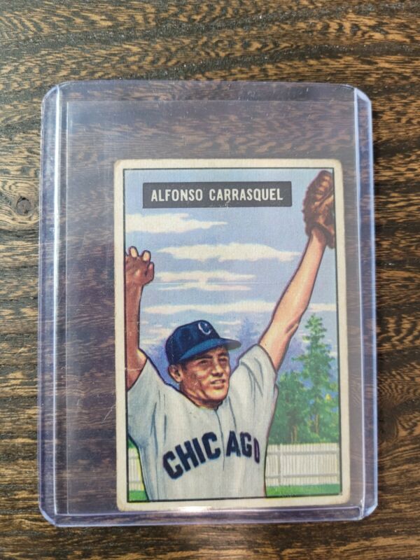 1951 BOWMAN ALFONSO CARRASQUEL 60 RC ROOKIE BASEBALL CHICAGO WHITE SOX