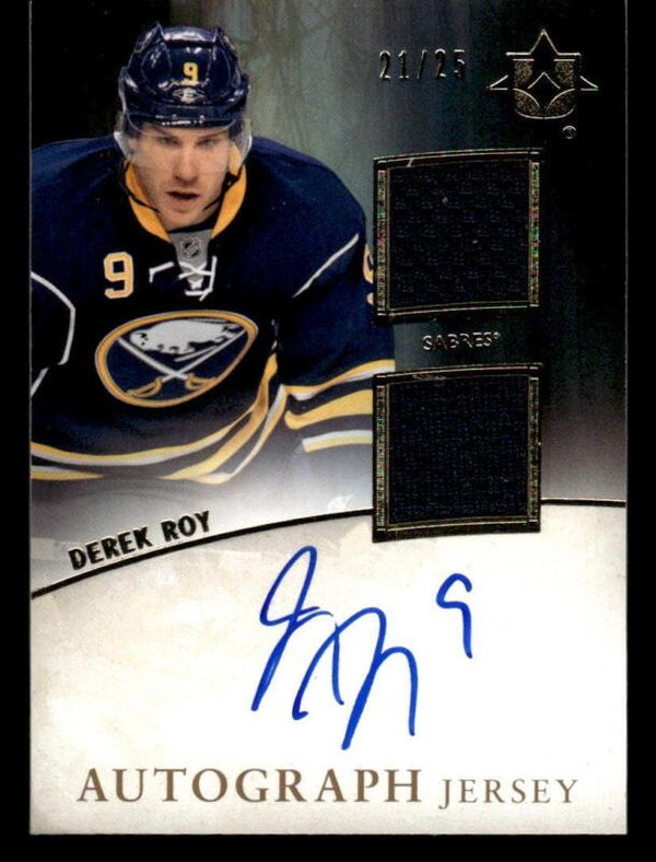 2011 UPPER DECK ULTIMATE DEREK ROY UJ-DR ULTIMATE JERSEYS AUTOGRAPH 21/25 SABRES