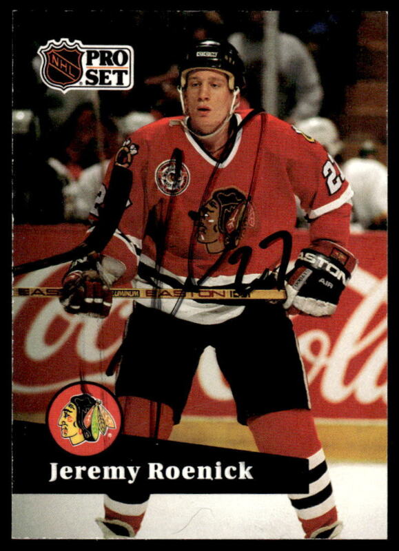 1991 PRO SET JEREMY ROENICK 40 NRMT HOF AUTOGRAPH HOCKEY CHICAGO BLACKHAWKS