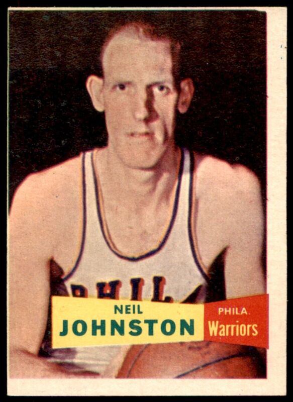 1957 TOPPS NEIL JOHNSTON 3 NRMT OC BASKETBALL PHILADELPHIA WARRIORS
