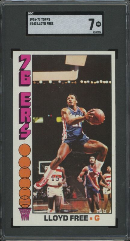 1976 TOPPS LLOYD FREE 143 NRMT RC SGC 7 BASKETBALL PHILADELPHIA 76ERS