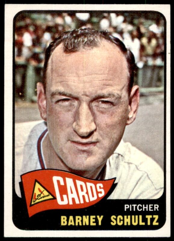 1965 TOPPS BARNEY SCHULTZ 28 NRMT BASEBALL ST. LOUIS CARDINALS