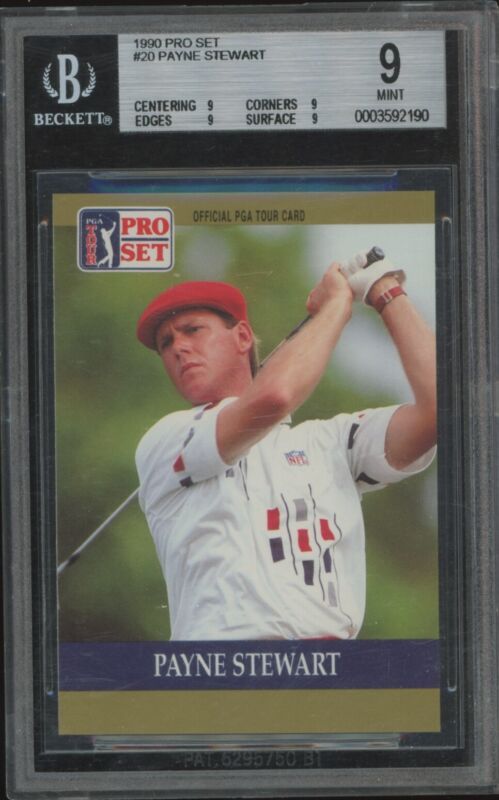 1990 PRO SET PAYNE STEWART 20 MINT RC BGS 9 GOLF