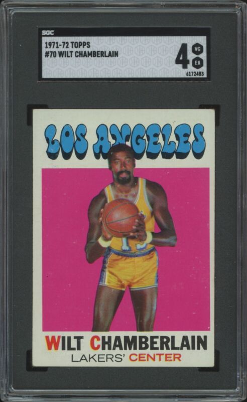 1971 TOPPS WILT CHAMBERLAIN 70 VG-EX SGC 4 BASKETBALL LOS ANGELES LAKERS