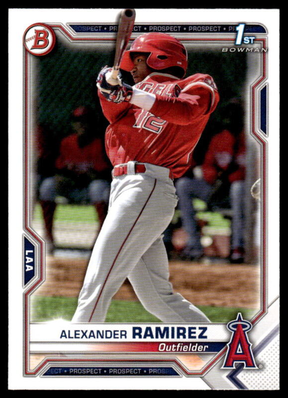 2021 BOWMAN ALEXANDER RAMIREZ BP-145 MINT 1ST RC BASEBALL LOS ANGELES ANGELS