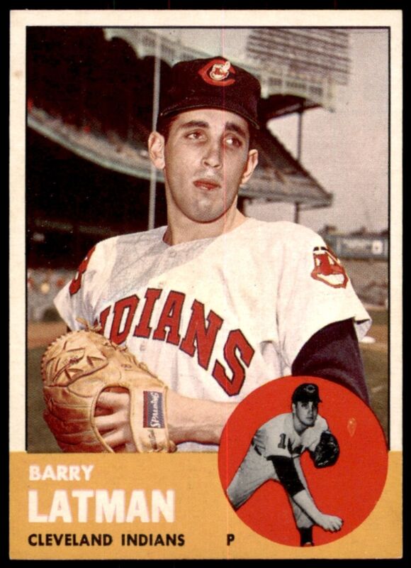 1963 TOPPS BARRY LATMAN 426 EXMT BASEBALL CLEVELAND INDIANS