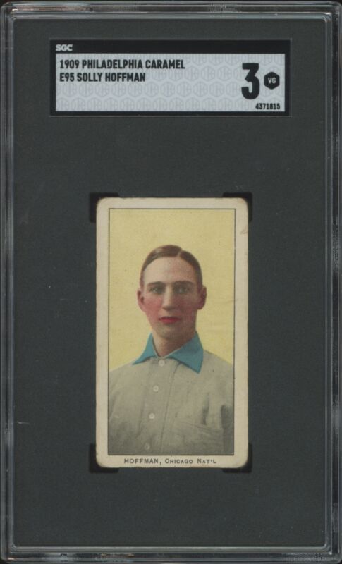 1909 E95 SOLLY HOFFMAN 22 VG PHILADELPHIA CARAMEL SGC 3 BASEBALL CHICAGO CUBS