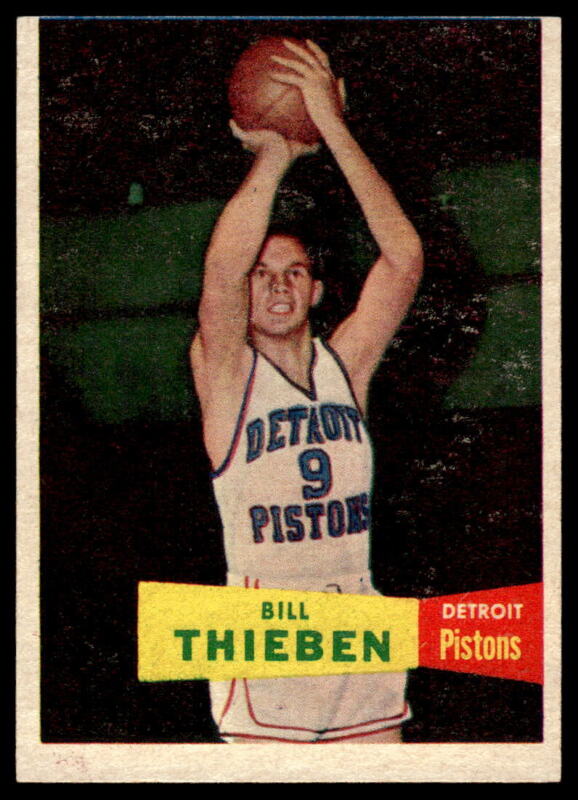 1957 TOPPS BILL THIEBEN 20 EX BASKETBALL DETROIT PISTONS