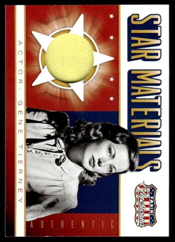 2015 PANINI AMERICANA GENE TIERNEY SM-GT STAR MATERIALS LEAVE HER TO HEAVEN