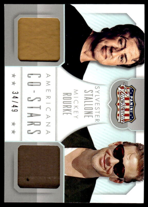 2015 PANINI AMERICANA SYLVESTER STALLONE MICKEY ROURKE CO-STAR MATERIALS 34/49